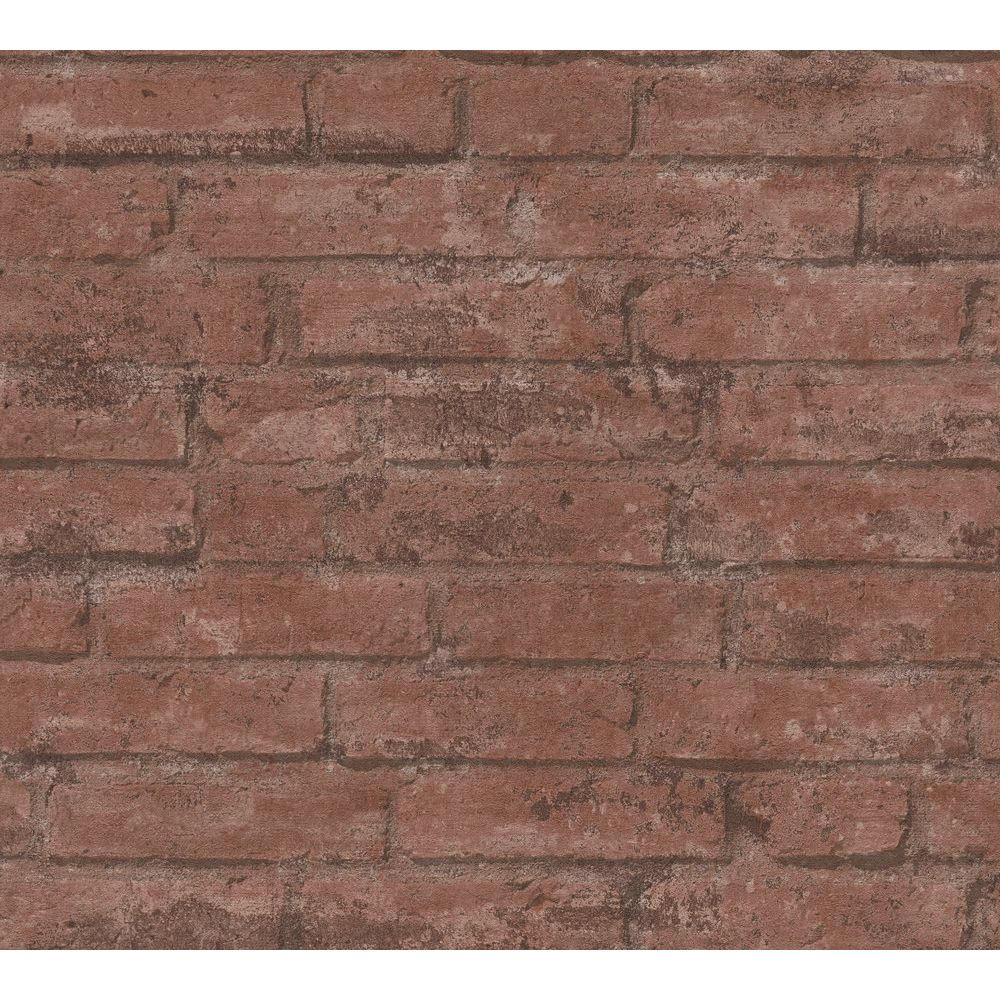 A.S. Creation by Sancar 37747 Elements Brick Wallcovering in Brown/Red