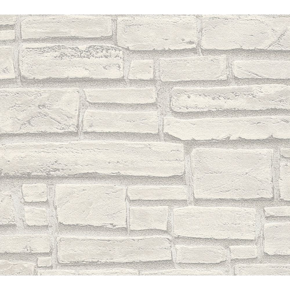 A.S. Creation by Sancar 6623 Elements Brick Wallcovering in White