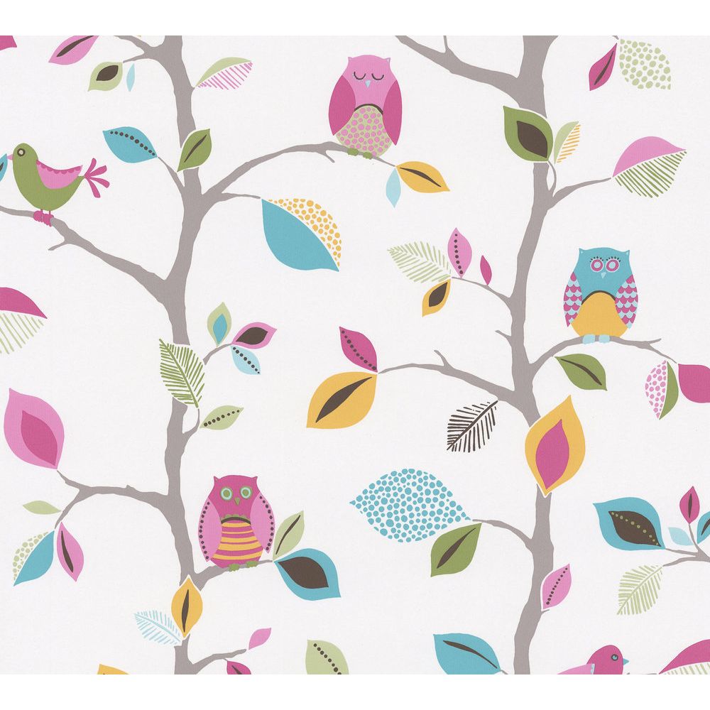 A.S. Creation by Sancar 8563 Boys & Girls 6 Fancy Wallcovering in Multicolored/Green/Yellow/Pink/Blue