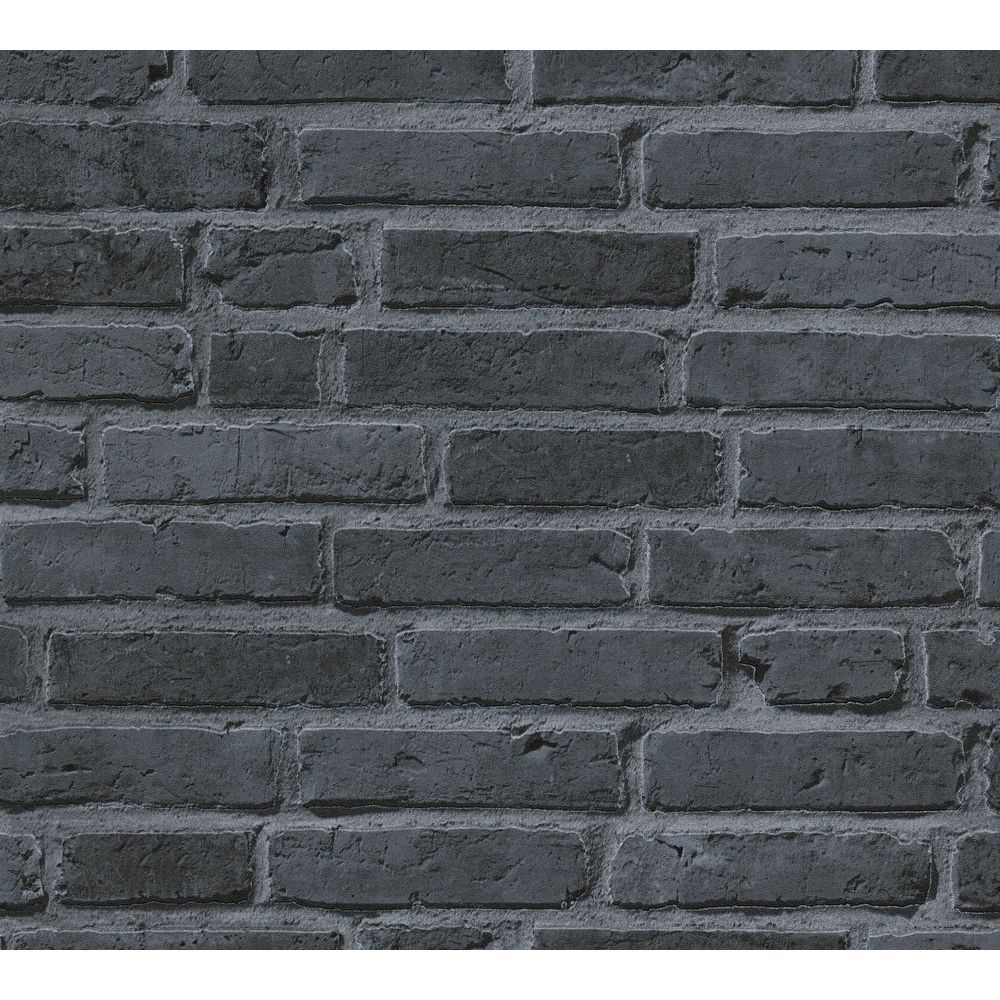 A.S. Creation by Sancar 94283 Elements Brick Wallcovering in Black