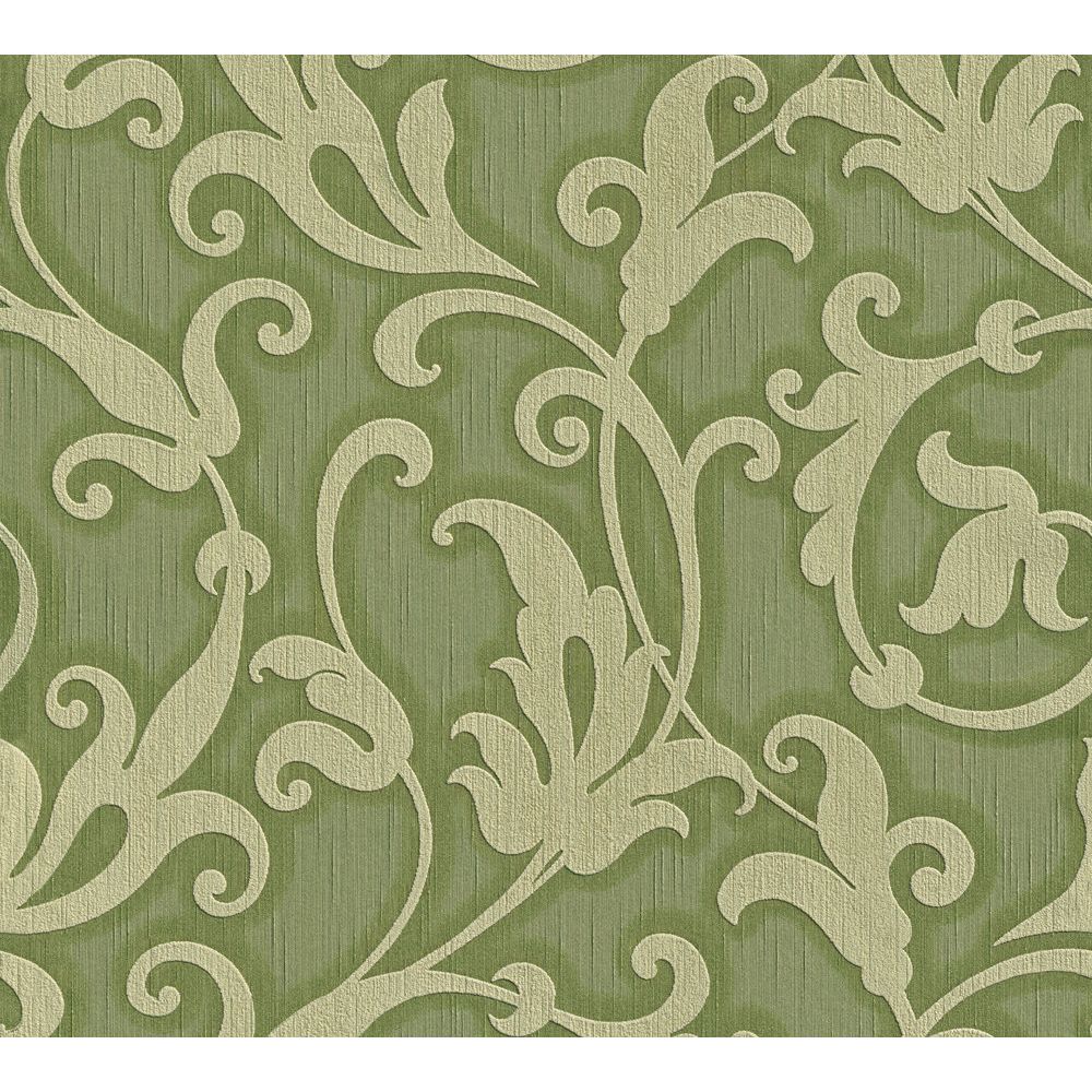 Architects Paper by Sancar 95490 Tessuto Wallcovering in Green