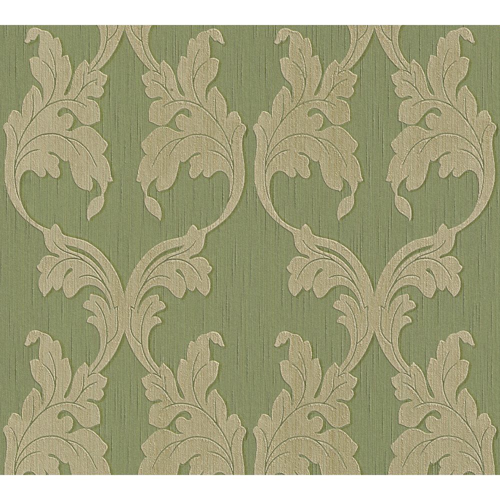 Architects Paper by Sancar 95628 Tessuto Wallcovering in Green