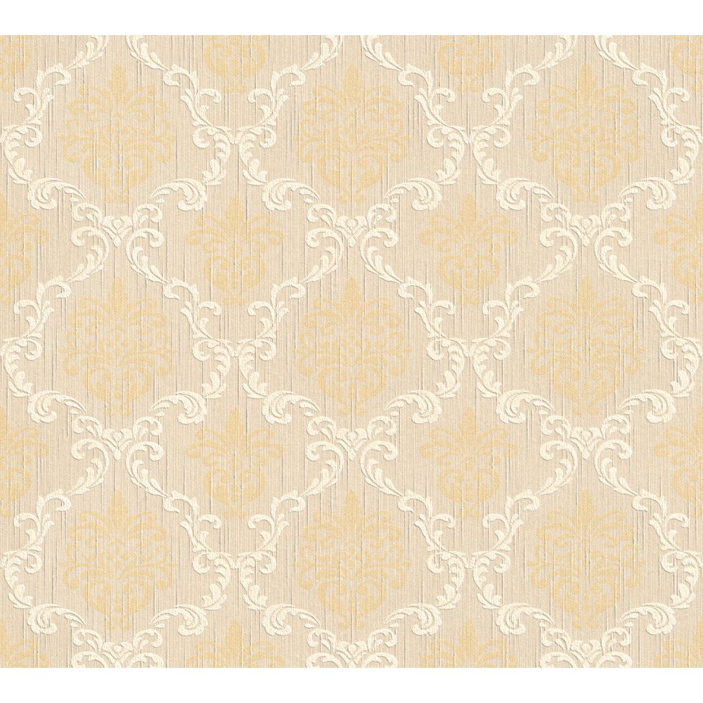 Architects Paper by Sancar 95629 Tessuto Wallcovering in Beige/Yellow