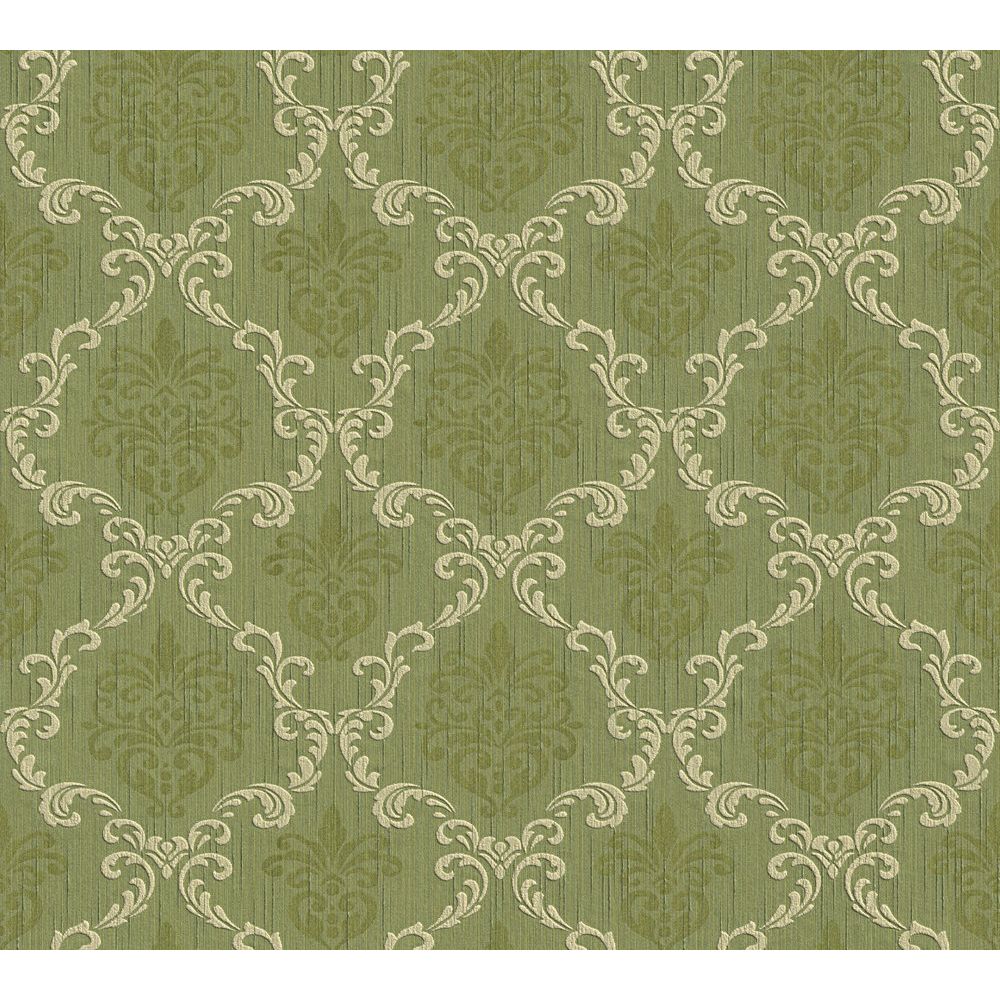 Architects Paper by Sancar 95629 Tessuto Wallcovering in Green