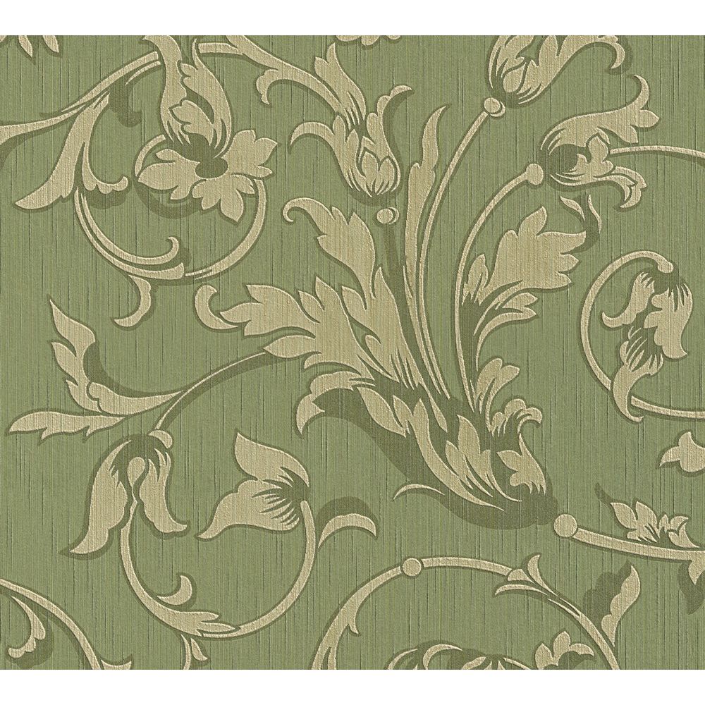 Architects Paper by Sancar 95633 Tessuto Wallcovering in Green