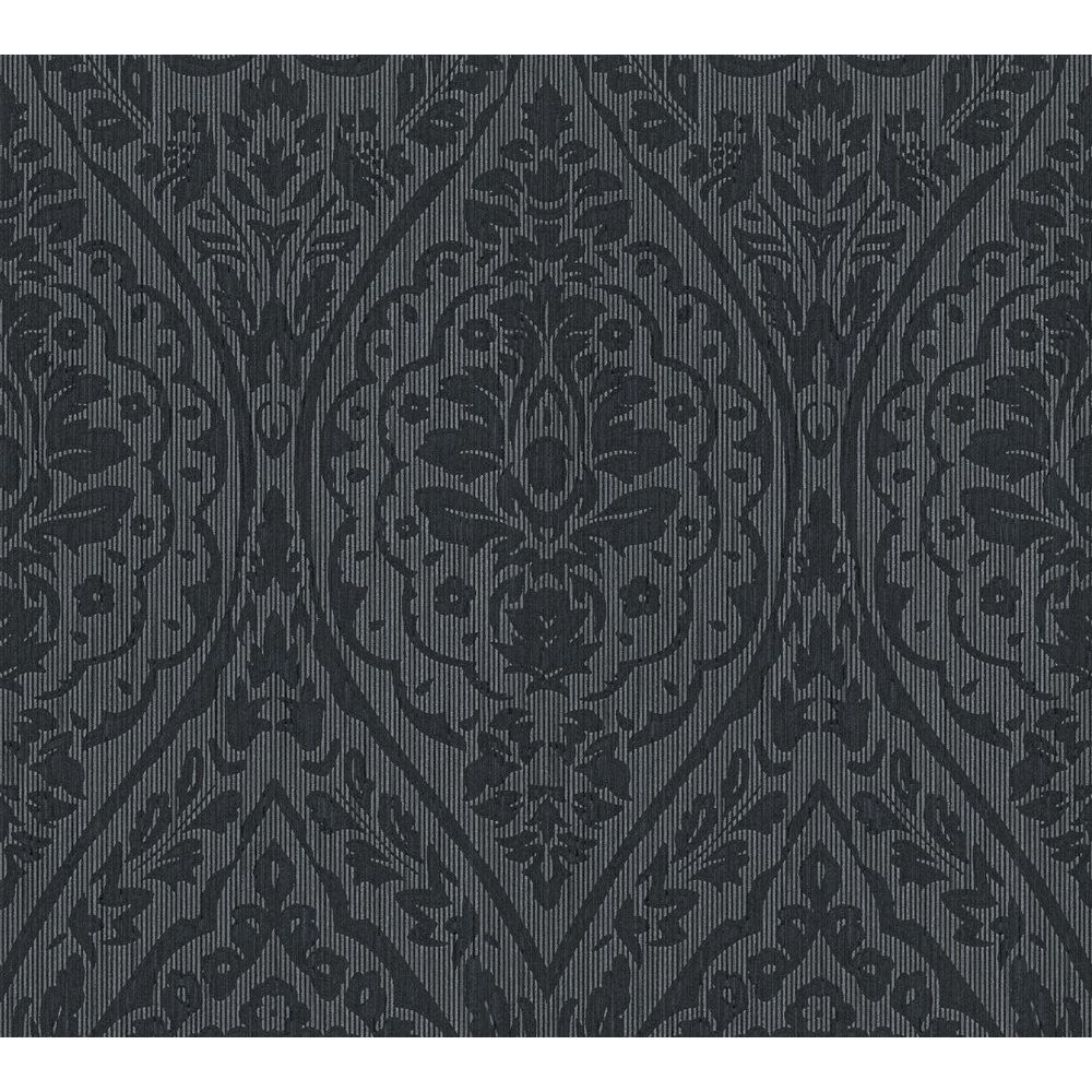 Architects Paper by Sancar 96195 Tessuto 2 Wallcovering in Black/Grey