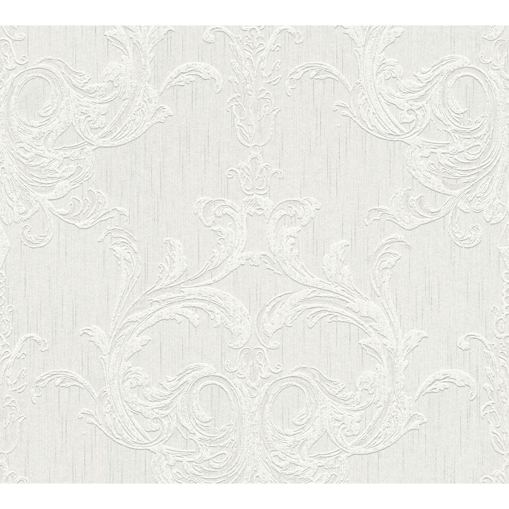 Architects Paper by Sancar 96196 Tessuto 2 Wallcovering in White/Grey