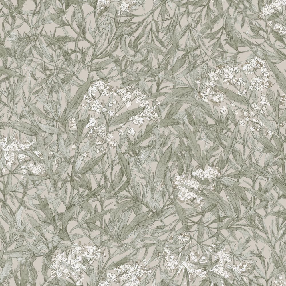 Sandberg Wallpaper 225-28 Malin Sage Green Wallpaper 