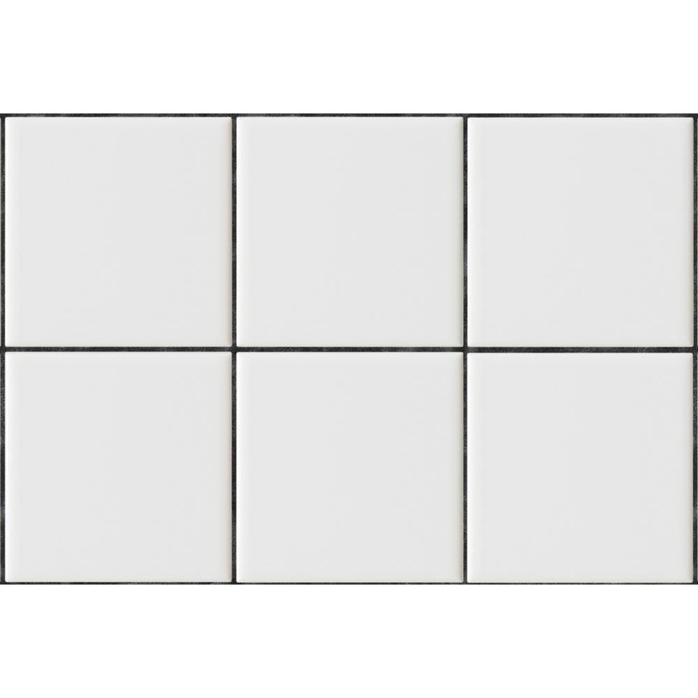 Rebel Walls R18536 Square Tiles, Clean White Wallpaper 