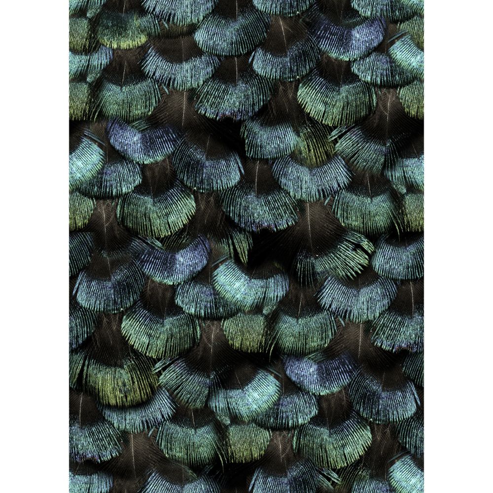 Rebel Walls R18553 Petite Peacock Plumage, Opal Wallpaper 