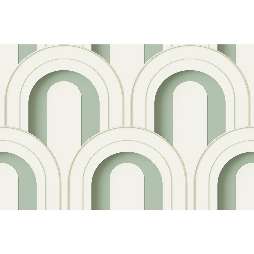Rebel Walls R18567 Arch Deco Bijou, Soft Green Wallpaper 