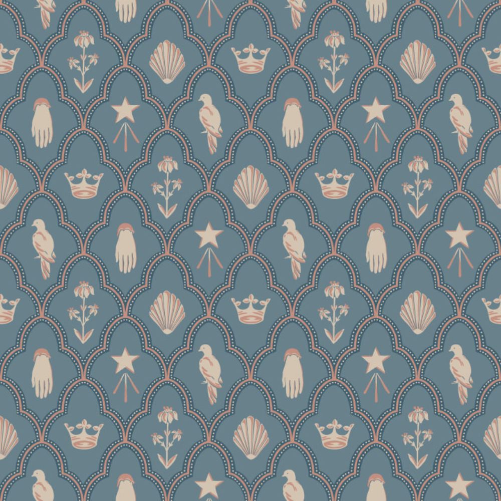 Sandberg Wallpaper S10272 Turtledove Barn Indigo Blue Wallpaper