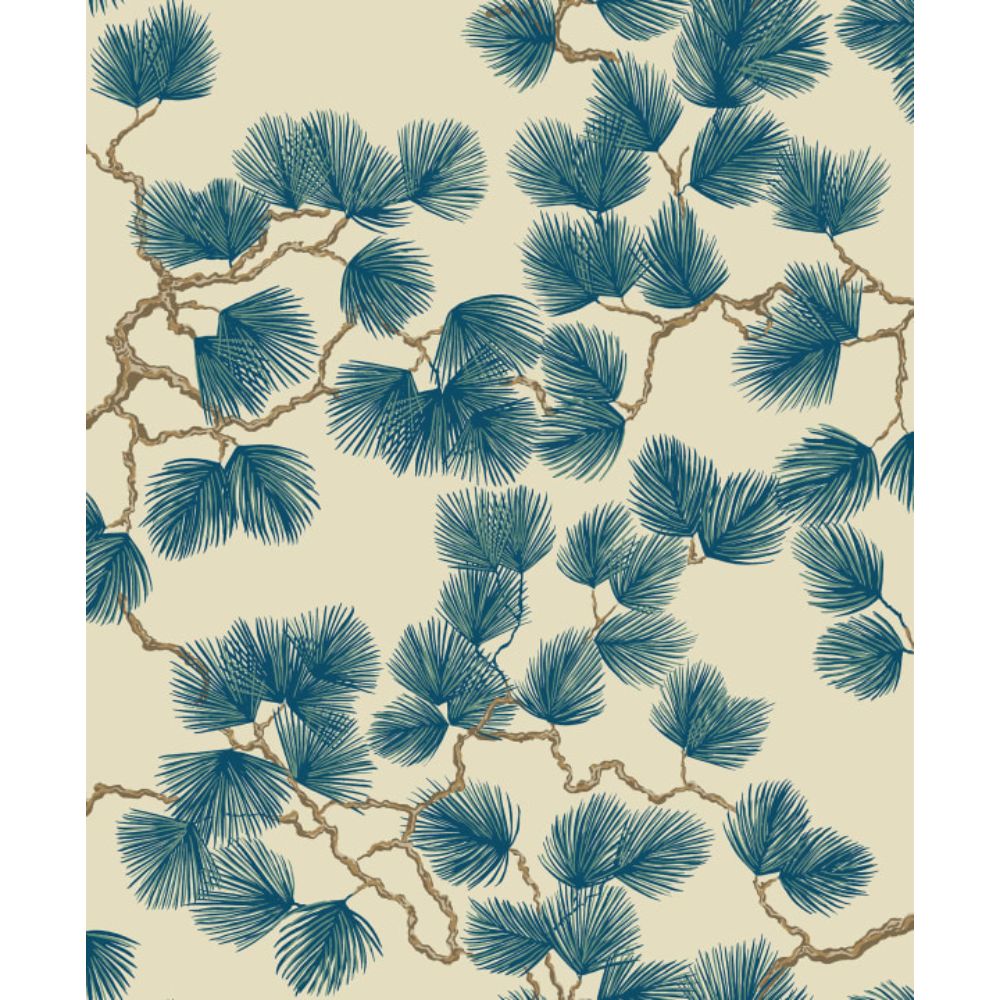 Sandberg Wallpaper S10327 Pine, Blue  Wallpaper