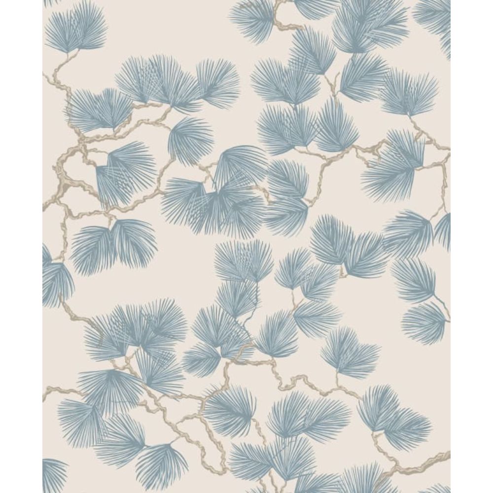 Sandberg Wallpaper S10328 Pine, Misty Blue Wallpaper