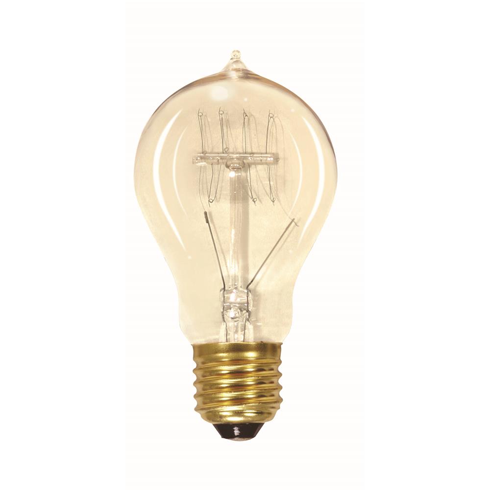 Satco S2419 60 Watt A19 Incandescent Vintage Light in Clear finish