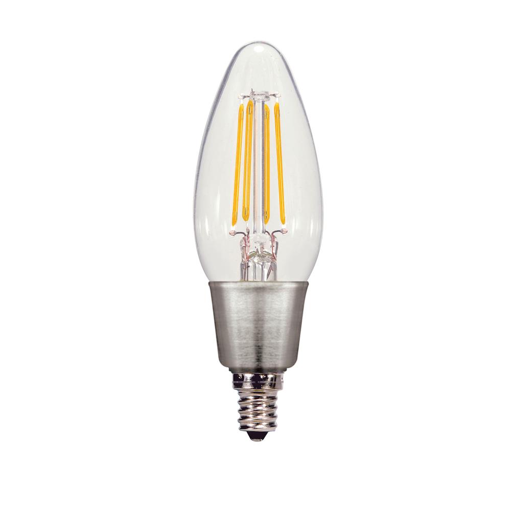 Satco S9570 4.5 Watt C11 LED Filament in Clear finish