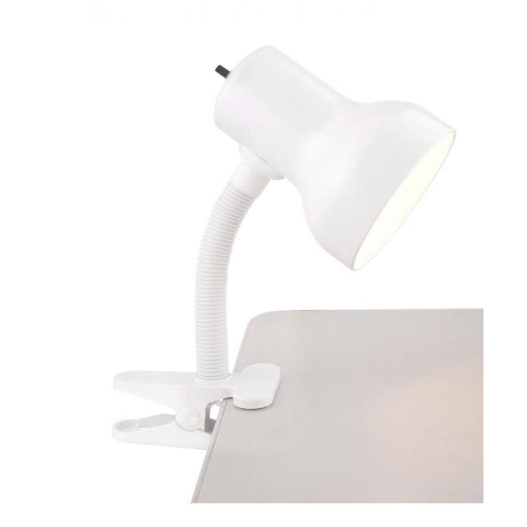 Satco SF76/227 WHITE CLIP ON GOOSE NECK LAMP in White