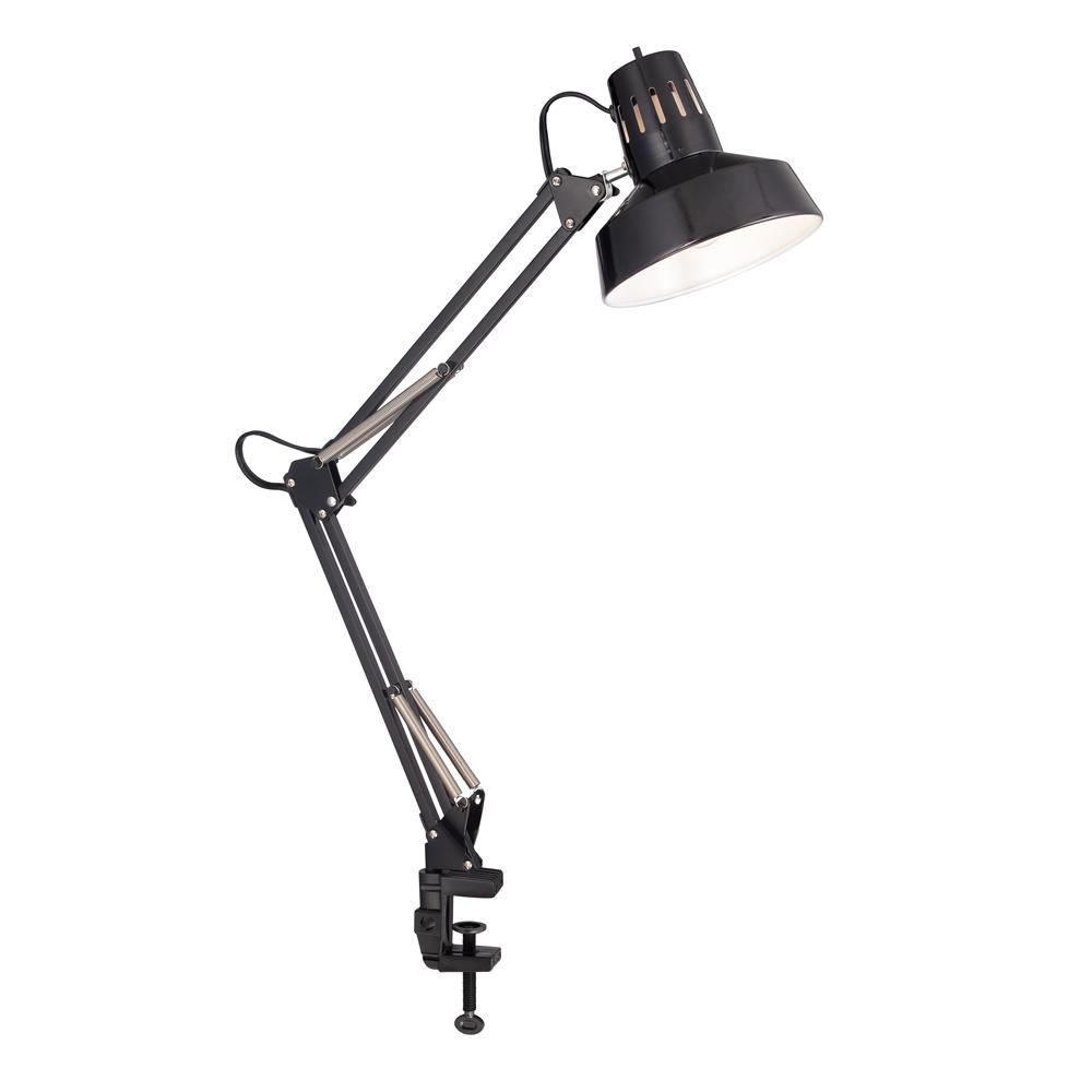 Satco SF76/359 BLACK SWING ARM DRAFTING LAMP in Black / Steel