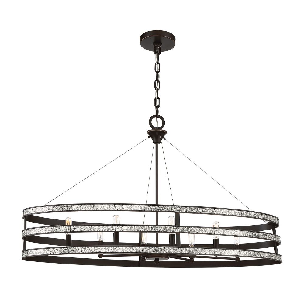 Savoy House 1-1709-8-13 Madera 8-Light Linear Chandelier in English Bronze