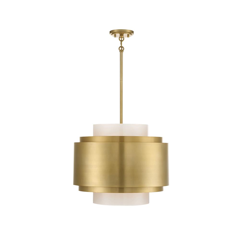 Savoy House 1-181-4-171 Beacon 4 Light 1 Burnished Brass Pendant in Brass Tones