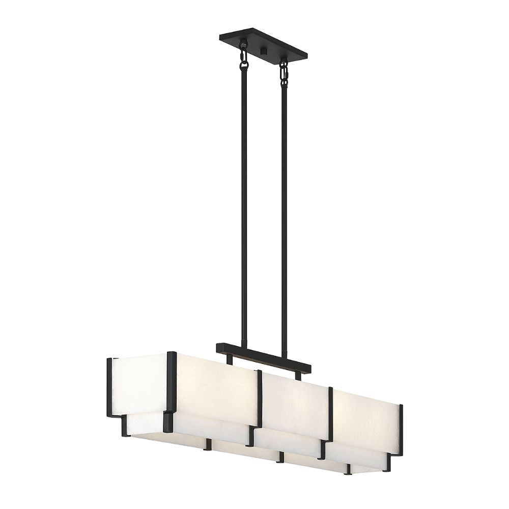 Savoy House 1-2330-5-50 Orleans 5-Light Linear Chandelier in Black Cashmere