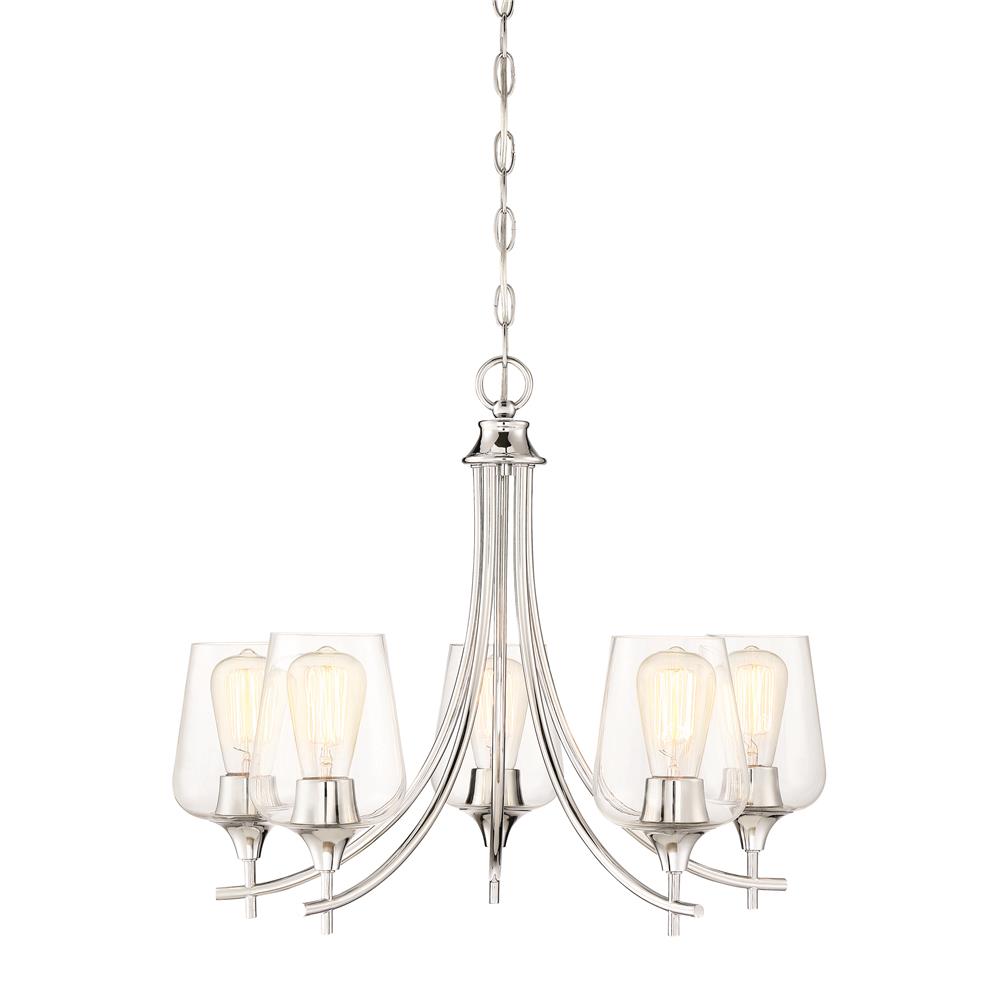Savoy House 1-4032-5-11 Octave 5 Light Chandelier in Polished Chrome