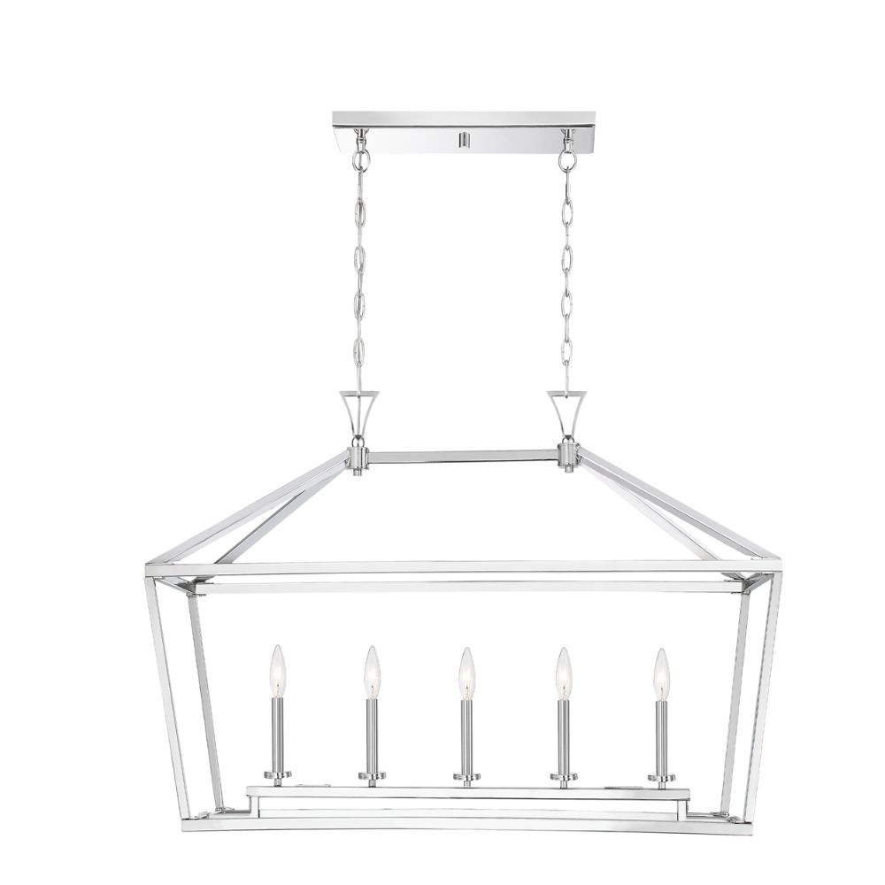 Savoy House 1-424-5-109 Townsend 5-Light Linear Chandelier in Polished Nickel