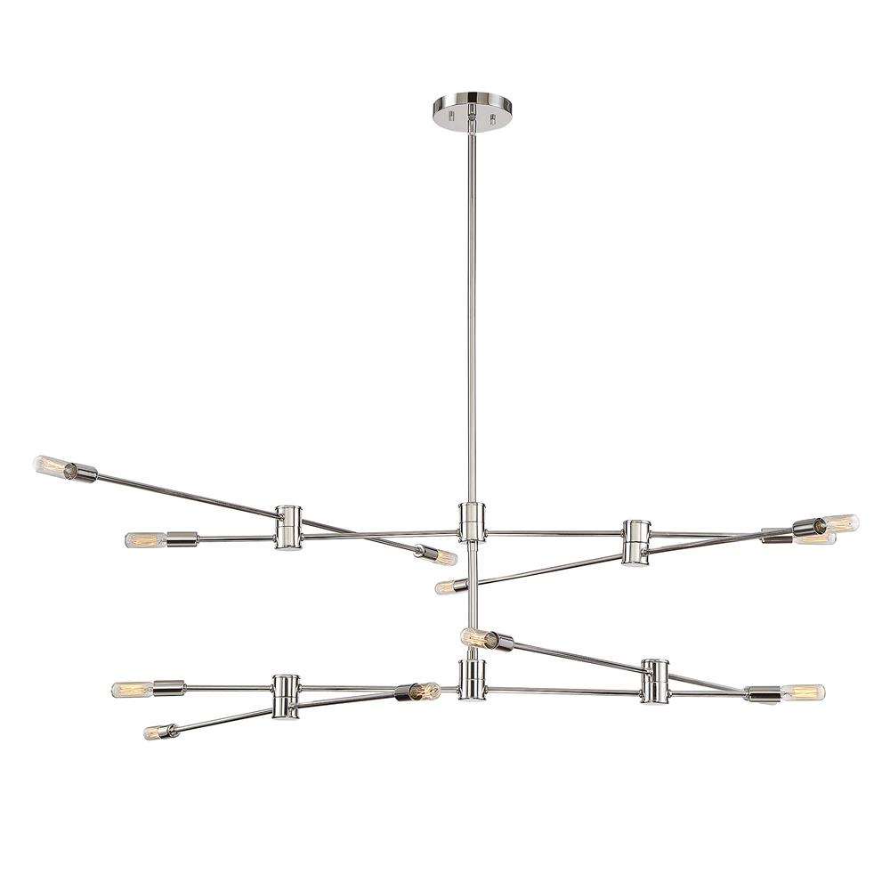 Savoy House 1-7001-12-109 Lyrique 12 Light Chandelier in Polished Nickel