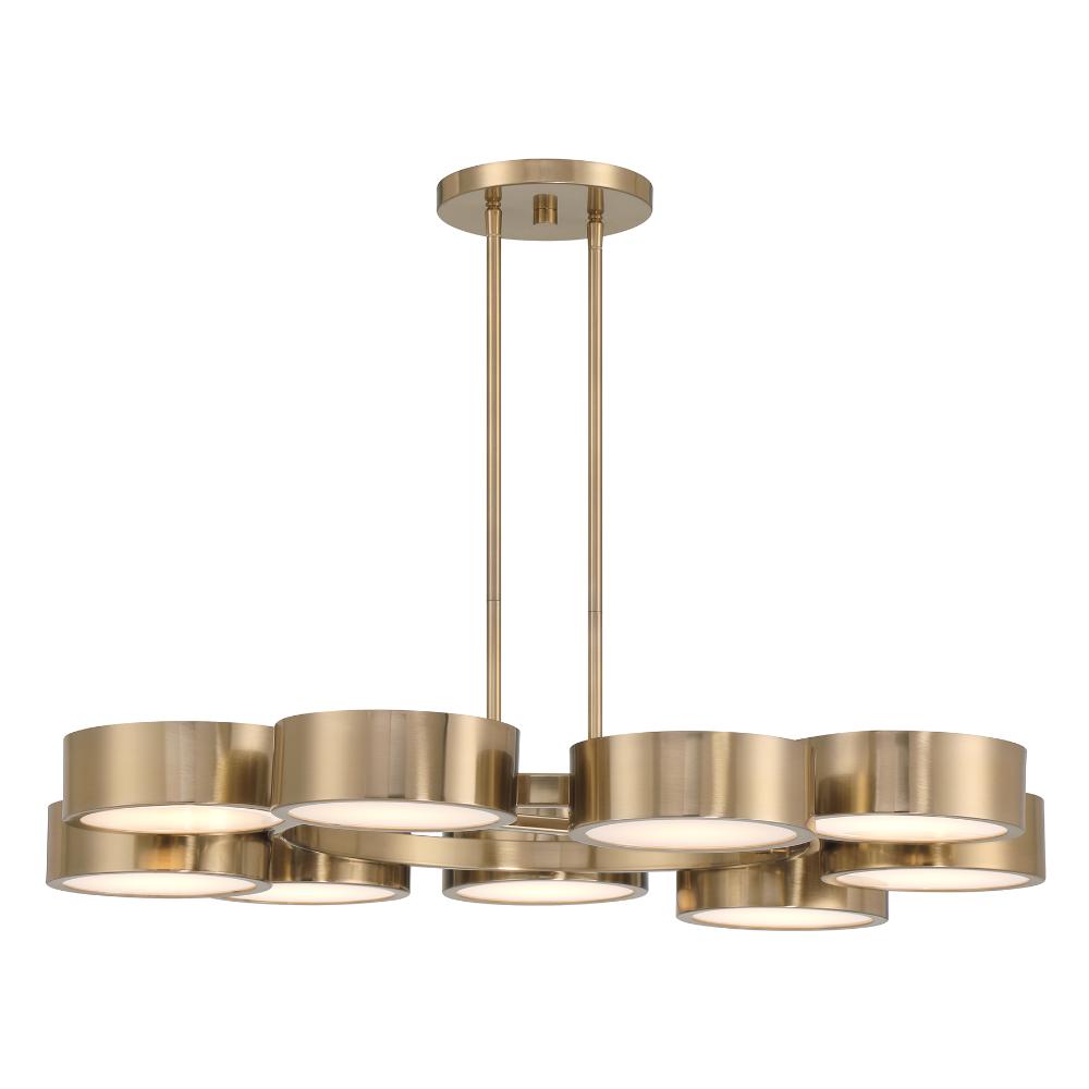 Savoy House 1-7508-9-127 Talamanca 9-Light LED Chandelier in Noble Brass by Breegan Jane