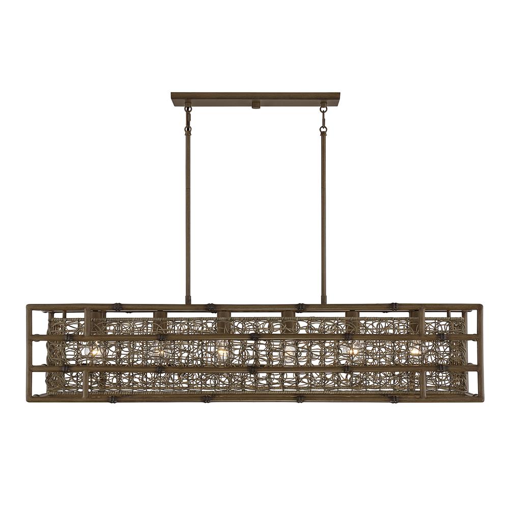 Savoy House 1-7913-6-184 Treviso 6 Light  Grapevine  Linear Chandelier in 