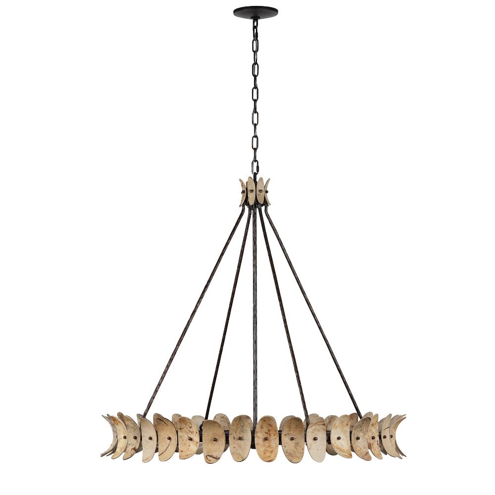 Savoy House 1-8124-8-26 Monarch 8-Light Chandelier in Champagne Mist with Coconut Shell by Breegan Jane