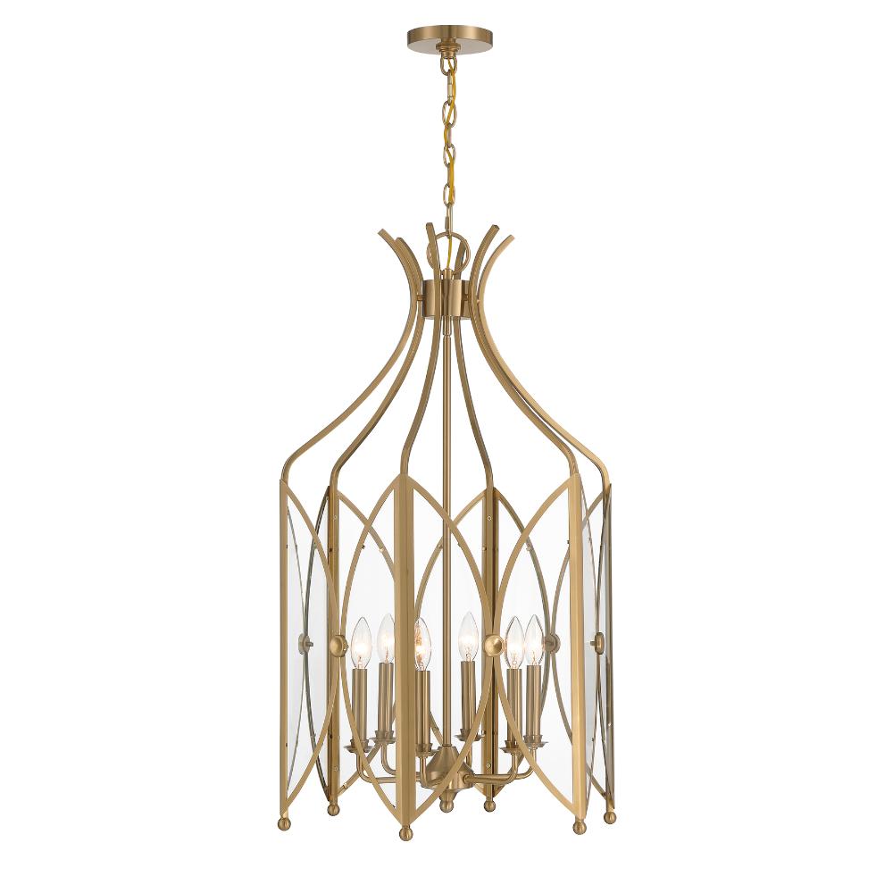 Savoy House 3-6802-6-127 Enclave 6-Light Pendant in Noble Brass