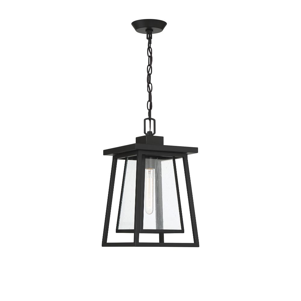 Savoy House 5-2025-BK Denver 1-Light Outdoor Hanging Lantern in Matte Black