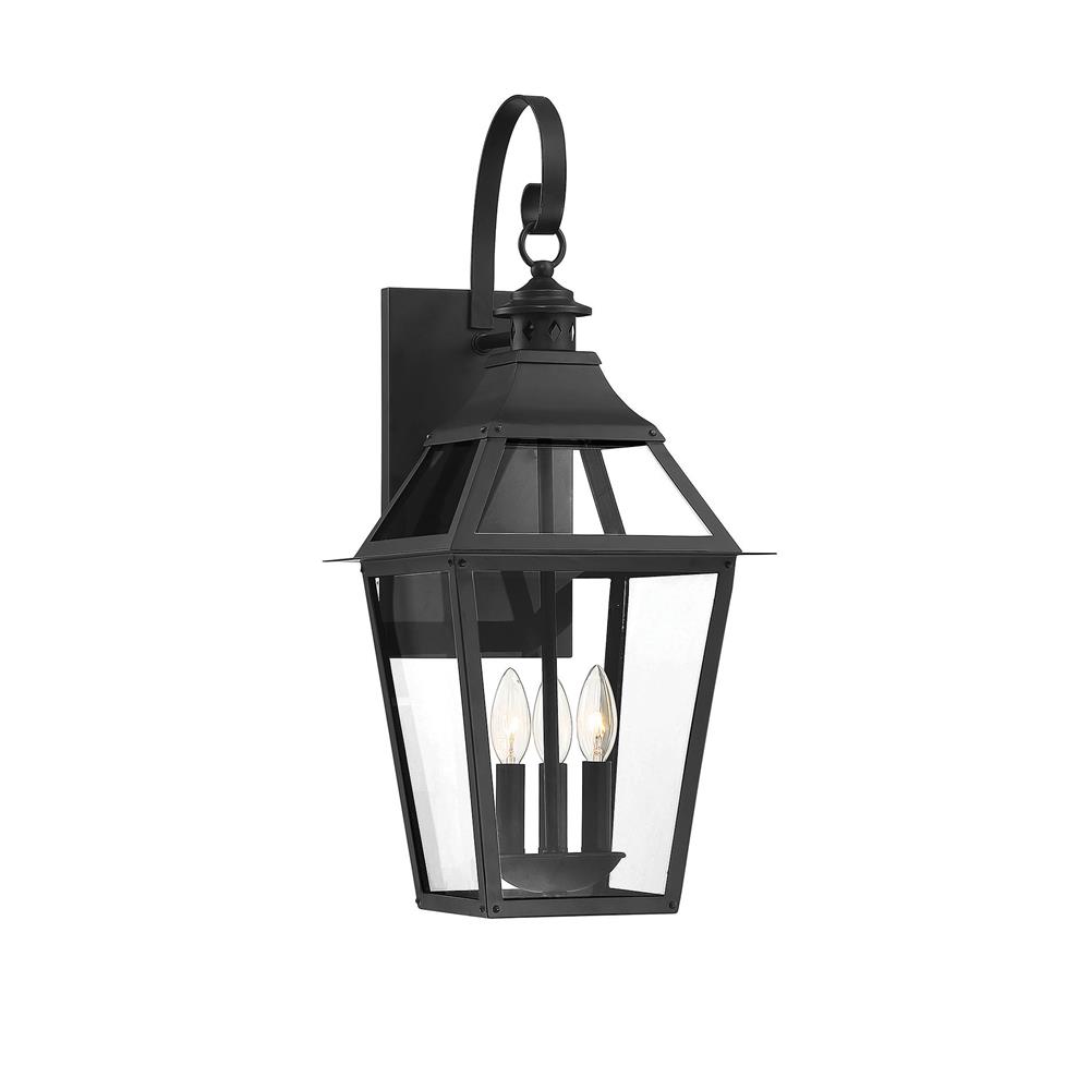 Savoy House 5-722-153 Jackson Black With Gold Highlighted 3 Light Outdoor Sconce