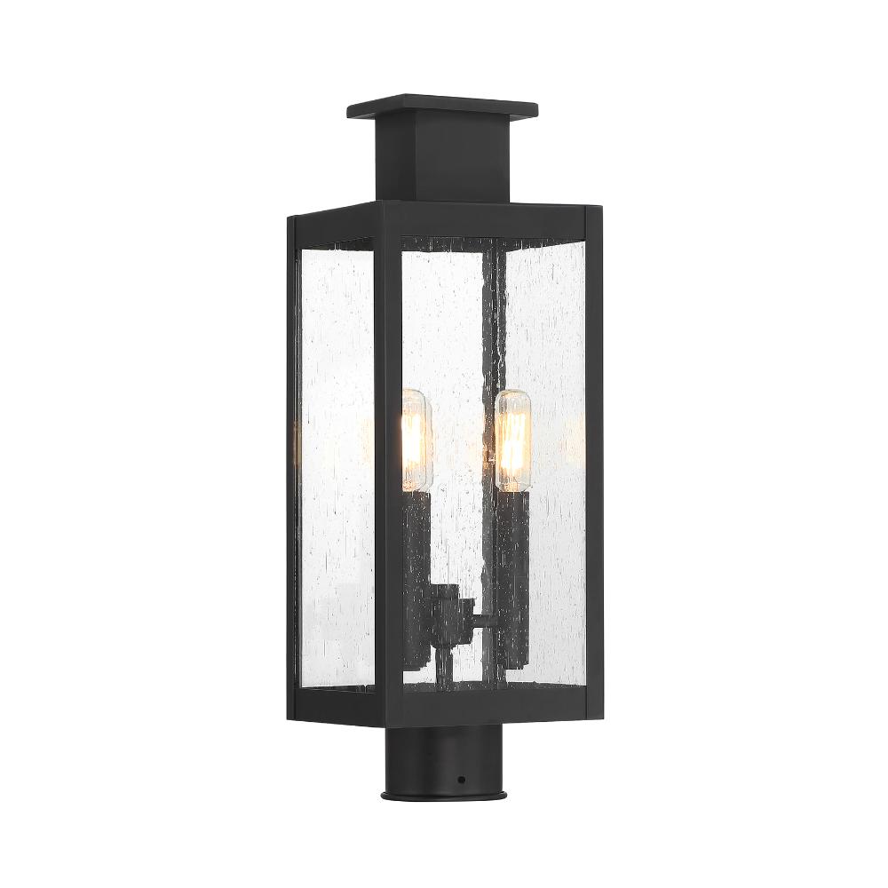 Savoy House 5-828-BK Ascott 3-Light Outdoor Post Lantern in Matte Black