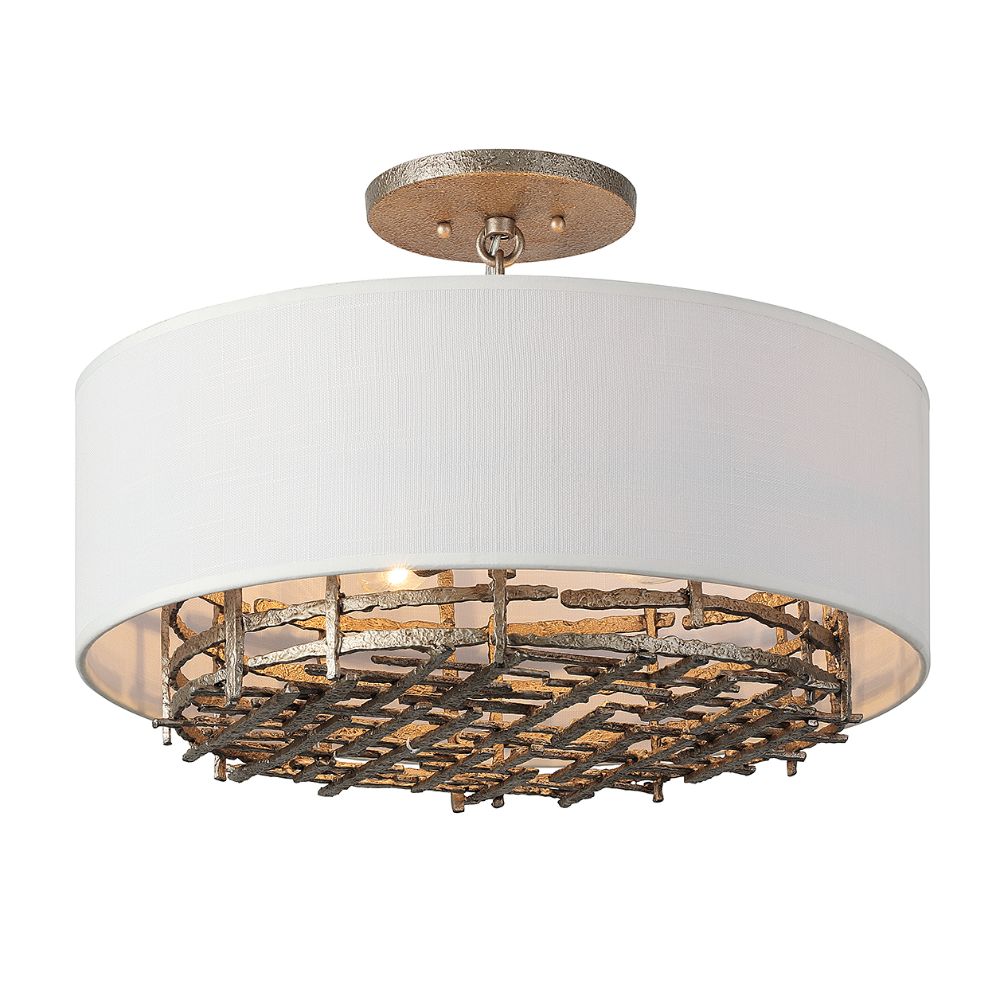 Savoy House 6-1067-4-10 Cameo 4-Light Convertible Semi-Flush or Pendant in Campagne Luxe