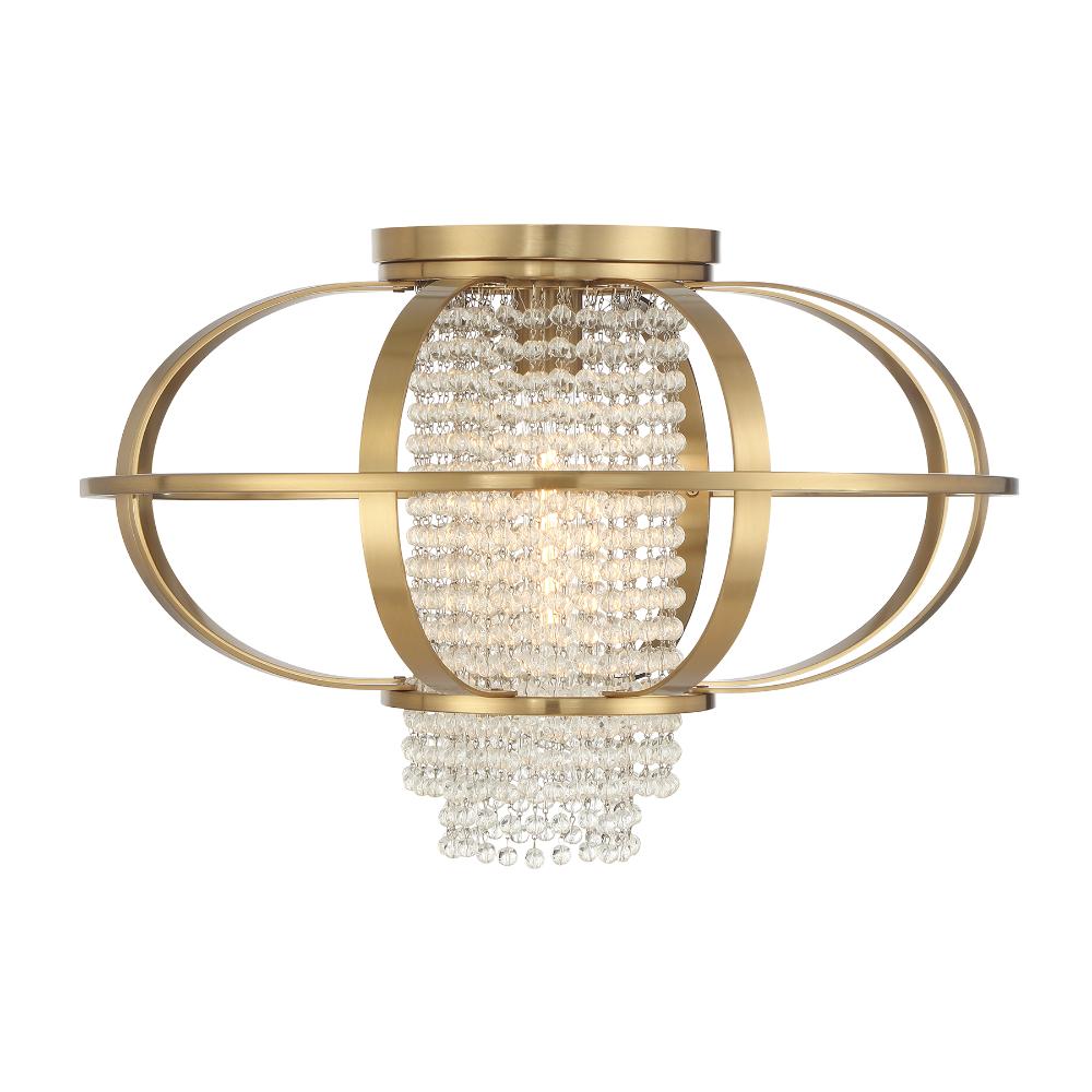 Savoy House 6-5218-1-322 Idlewild 1-Light Ceiling Light in Warm Brass