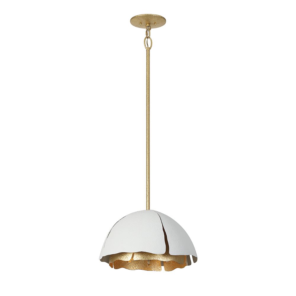 Savoy House 7-1398-3-14 Brewster 3-Light Pendant in Cavalier Gold with Royal White