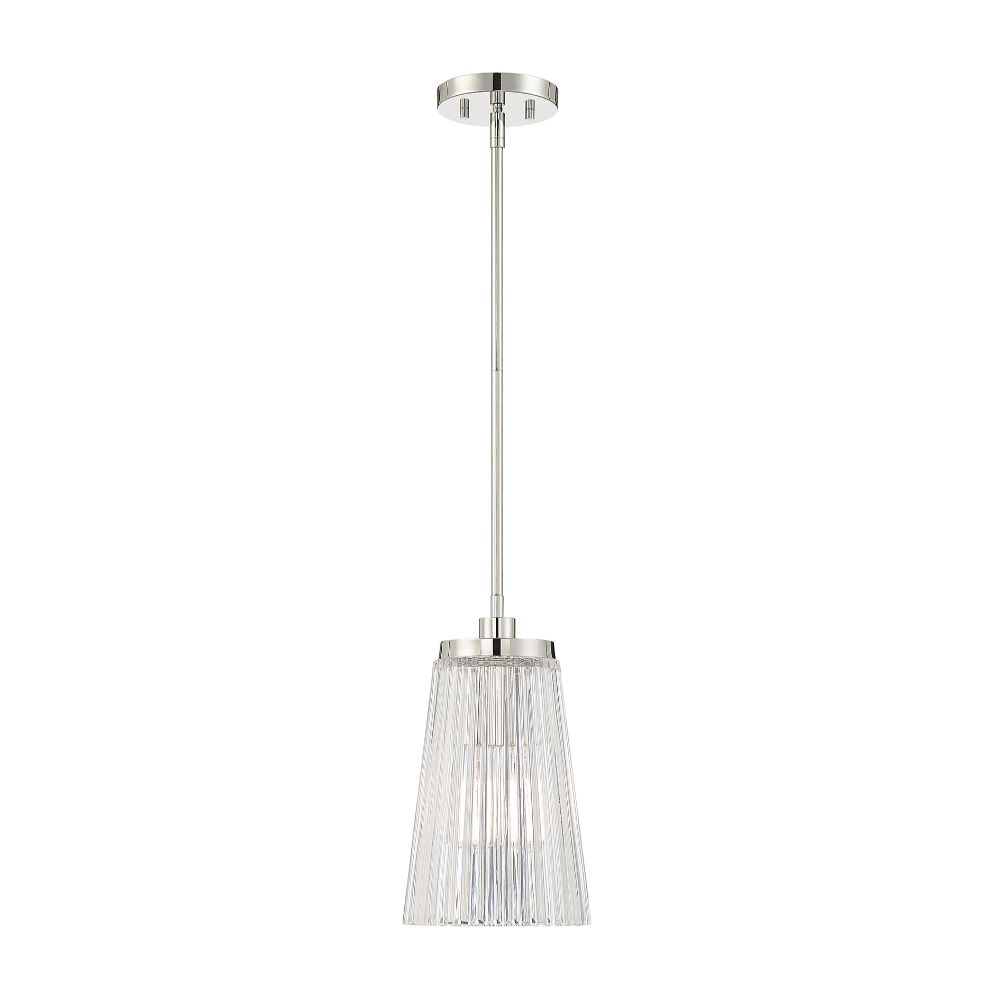 Savoy House 7-1742-1-109 Chantilly 1-Light Pendant in Polished Nickel