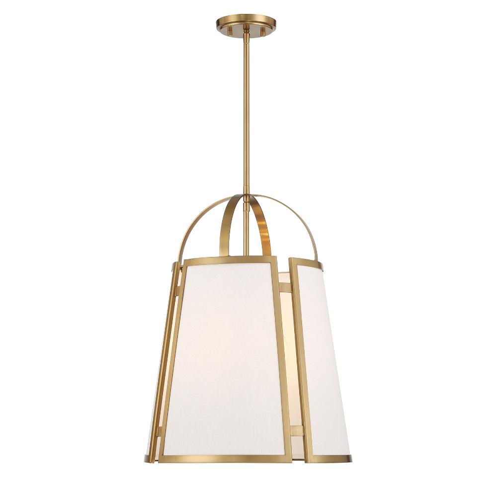 Savoy House 7-6304-4-322 Chartwell 4-Light Pendant in Warm Brass