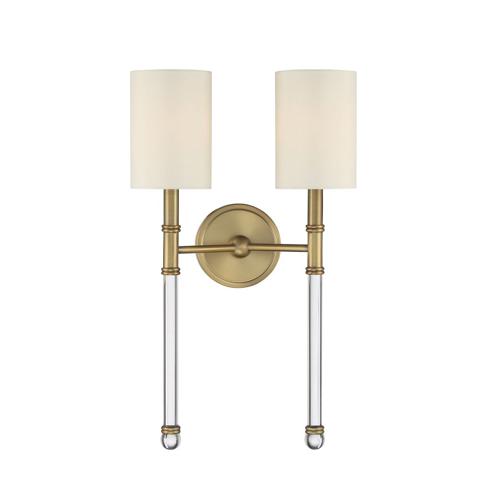 Savoy House 9-103-2-322 Fremont 2-Light Wall Sconce in Warm Brass