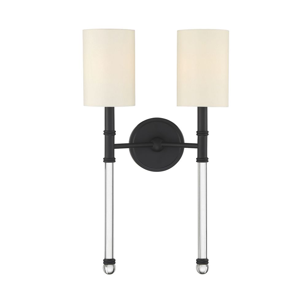 Savoy House 9-103-2-89 Fremont 2-Light Wall Sconce in Matte Black
