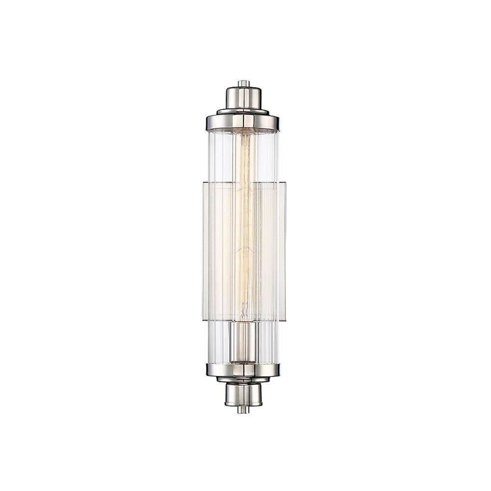 Savoy House 9-16000-1-109 Pike 1 Light Wall Sconce in Polished Nickel