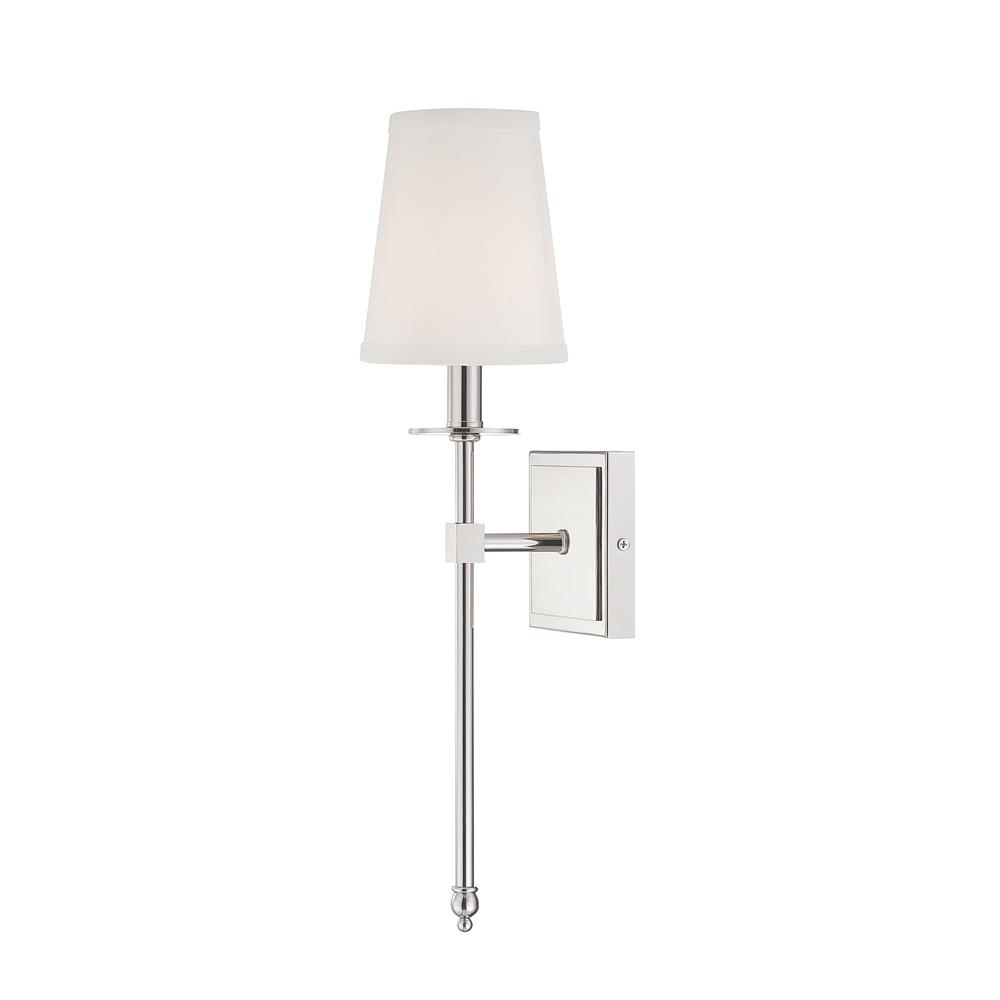 Savoy House 9-302-1-109 Monroe 1 Light Sconce in Polished Nickel