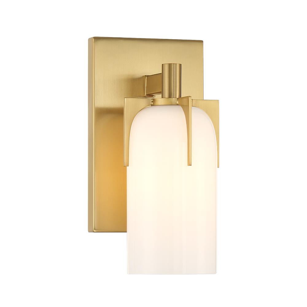 Savoy House 9-4128-1-322 Caldwell 1-Light Bathroom Vanity Light in Warm Brass