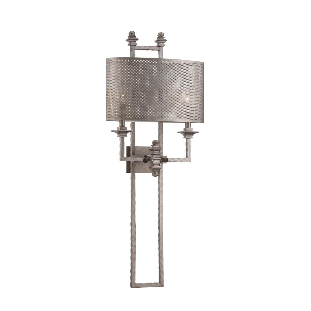 Savoy House 9-4304-2-242 Structure 2 Light Sconce in Aged Steel
