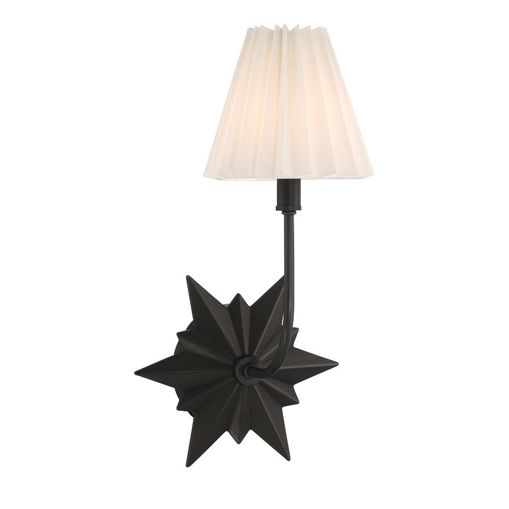 Savoy House 9-4408-1-188 Crestwood 1-Light Wall Sconce in Black Tourmaline