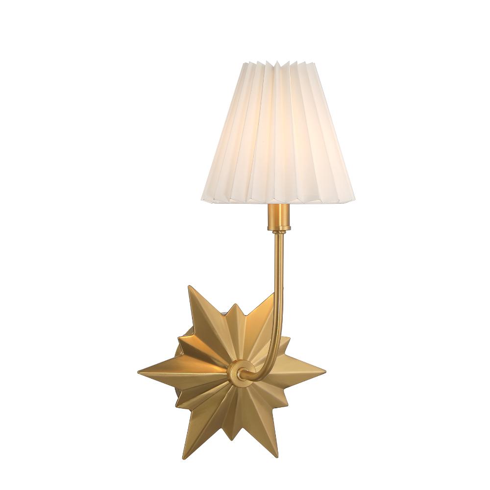Savoy House 9-4408-1-322 Crestwood 1-Light Wall Sconce in Warm Brass