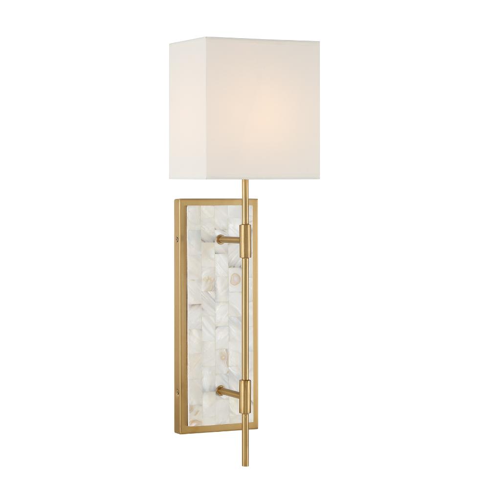 Savoy House 9-6512-1-322 Eastover 1-Light Wall Sconce in Warm Brass