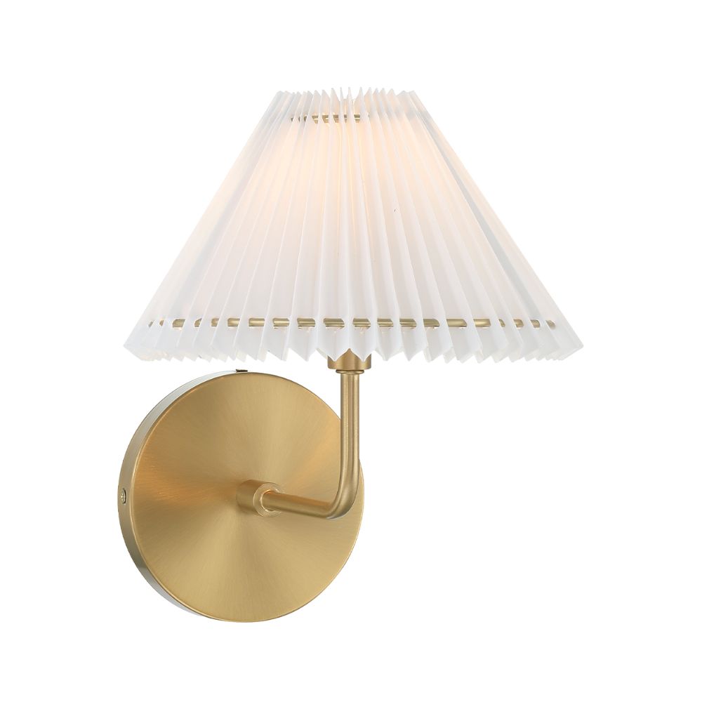 Meridian M90105NB 1-Light Wall Sconce in Natural Brass